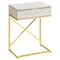 Monarch Specialties Accent Table - 24"H / Beige Marble / Gold Metal I 3473 - alternate 1
